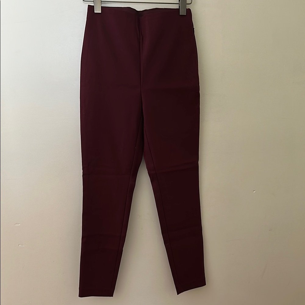 Burgundy High-Waisted Leggings